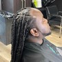 Feed in Ponytail Braids Med