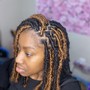 Water-wave curls added to braids/twist/locs