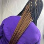 Two layer feed in braids