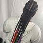 Two layer feed in braids