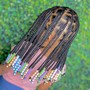 Kid's single braids with extensions w/without beads 3-11yrs