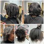 Bob length Short Quick Weave w/ Hair