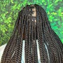 Traditional box braids smedium hip length