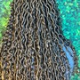 Traditional box braids smedium hip length