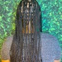 Traditional box braids smedium hip length