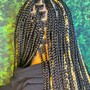 Traditional box braids smedium hip length