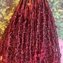 Traditional box braids smedium hip length