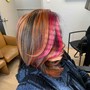 Silk Press/1 Permanent Color highlights