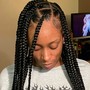 Jumbo knotless braids - waist length