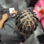 Natural twist/braid updo