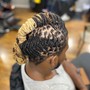 Flat Twist Cornrow Updo