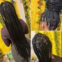 Medium knotless braids