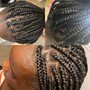 Small Feedins Ghana Braids