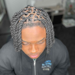 mini dreads or twists for men