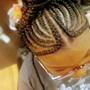 Meduim Half Box braids/ Feed In Braids