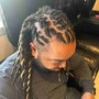 Mens Partial Head Cornrows