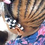 Small braided ponytail