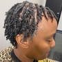 Two strand twist starter locs Short & Ear length