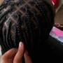 FRENCH BRAIDS W/ INDIVIDUALS IN THE BACK (MEDIUM)