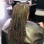 Box Braids with tribal /scalp braids