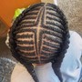 Girls braid with hair added