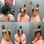 Sleek ponytail (knotted bun)