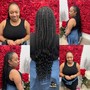 1 layer feedin cornrow/ box braids