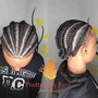 8 Straight back feed in/stitch braids