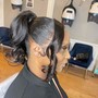 Frontal with sew in Ponytail