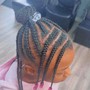 Box Braids With Real Hair (Medium)