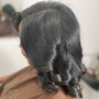 Silk Press Short to Med Length (Fine to Normal Natural Hair)