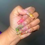 Nail art, French, Gems, Charms, and; Stickers