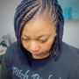 Feed-in/Stitch-Braided Ponytail