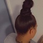 Top knot ponytail