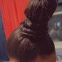 Top knot ponytail