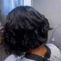 Big chop cut -Pixie curl -waves-with relaxer