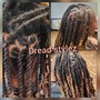 2 large feed in braids