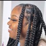 Knotless French Curl Braids