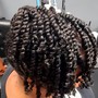 Natural 2 strand twist/Comb Coils