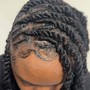 Goddess Braids (bo ho braids) with the knot ( shoulder length)