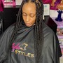 Jumbo knotless braids - waist length