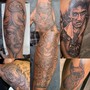 Realistic tattoo session