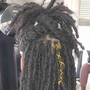 Loc retwist locs on top only