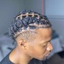 Adult men 4-8 Feed-in Braids