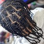 Rope twists on loose hair