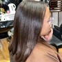 Roller set,deep conditioner, blow dry and flat iron