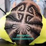 Cornrows for adults/ straight back with simple design