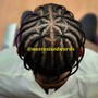 Cornrows for adults/ straight back with simple design