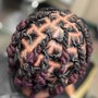 Bantu knots with strings and hair jewelry