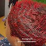 Relaxer for short hair, Shampoo, rinse color and Style